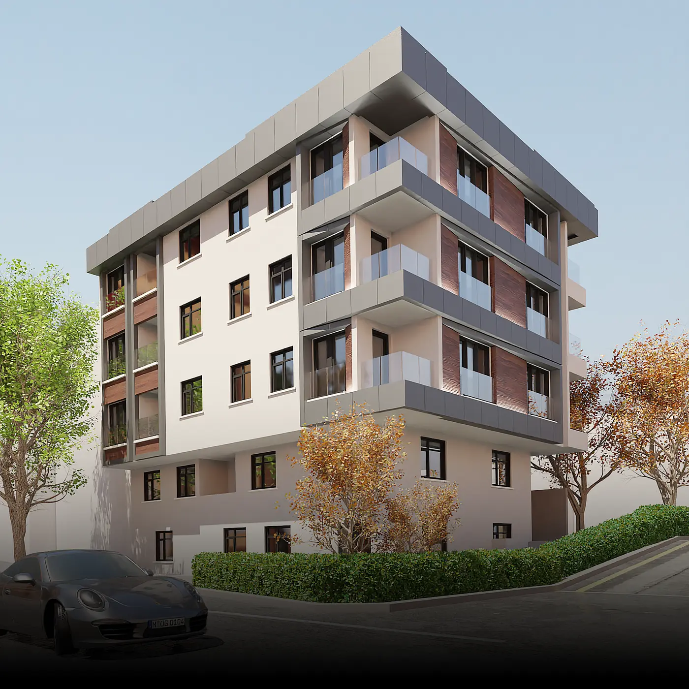 Dalman Yapı — Apartman cephe tasarımı görsel 2