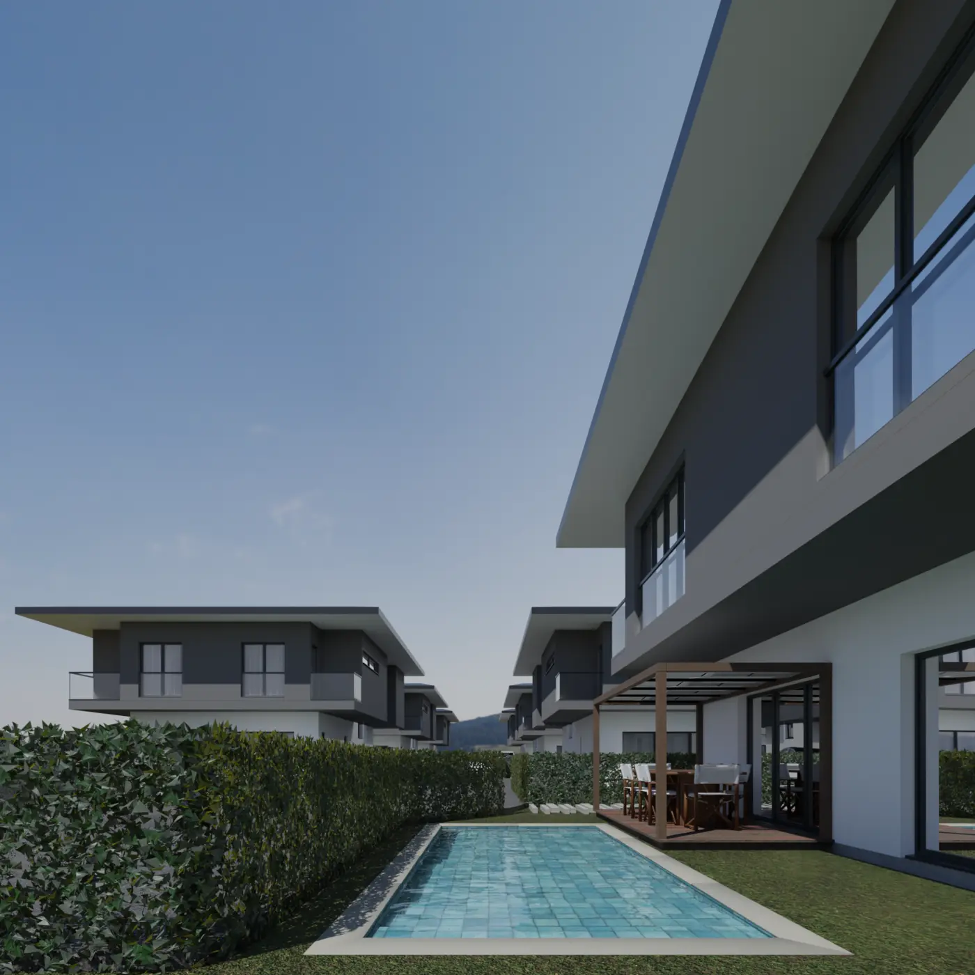Silivri Arsa 686 Öneri Villa Site Projesi — Interior, exterior and landscape design image 32