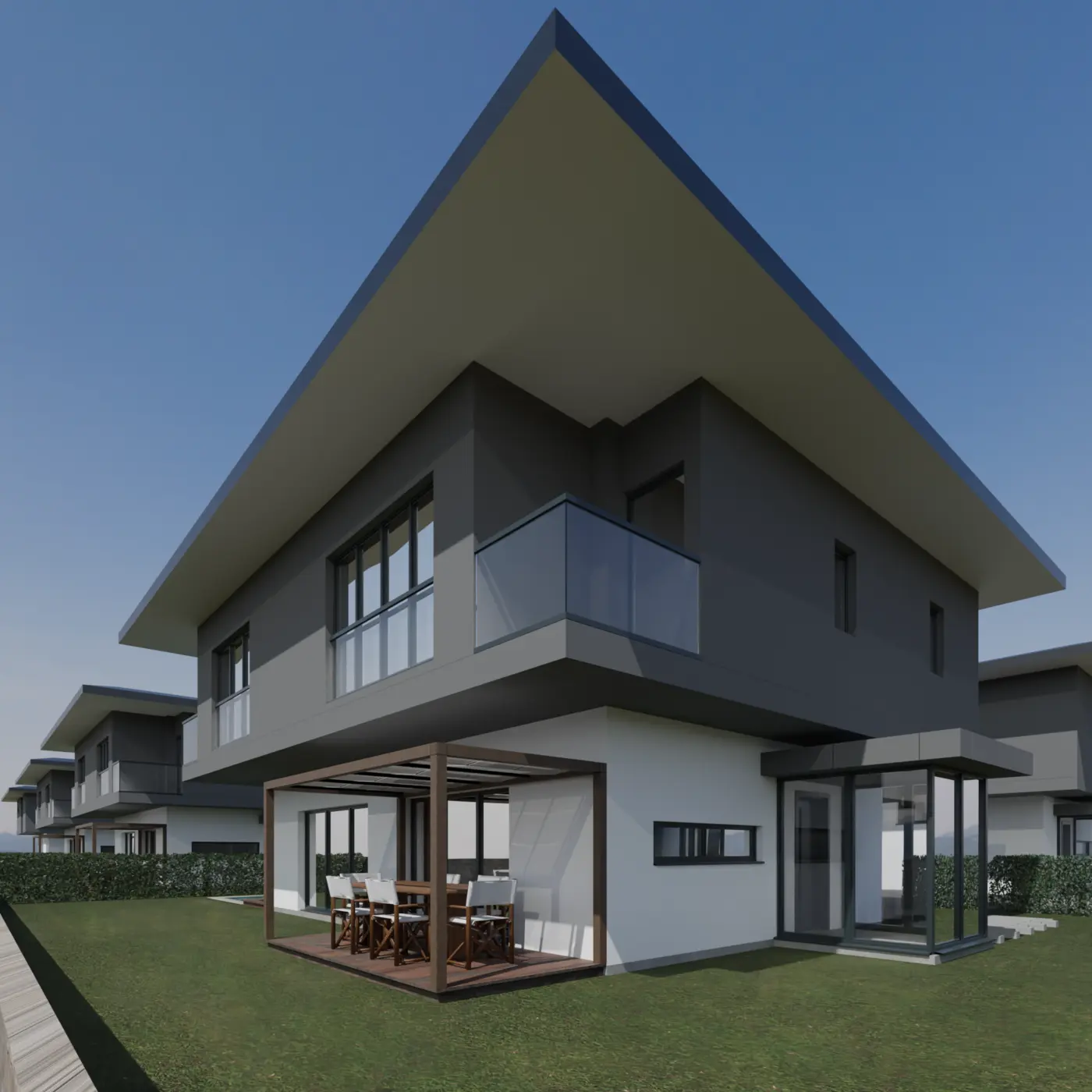Silivri Arsa 686 Öneri Villa Site Projesi — Interior, exterior and landscape design image 34