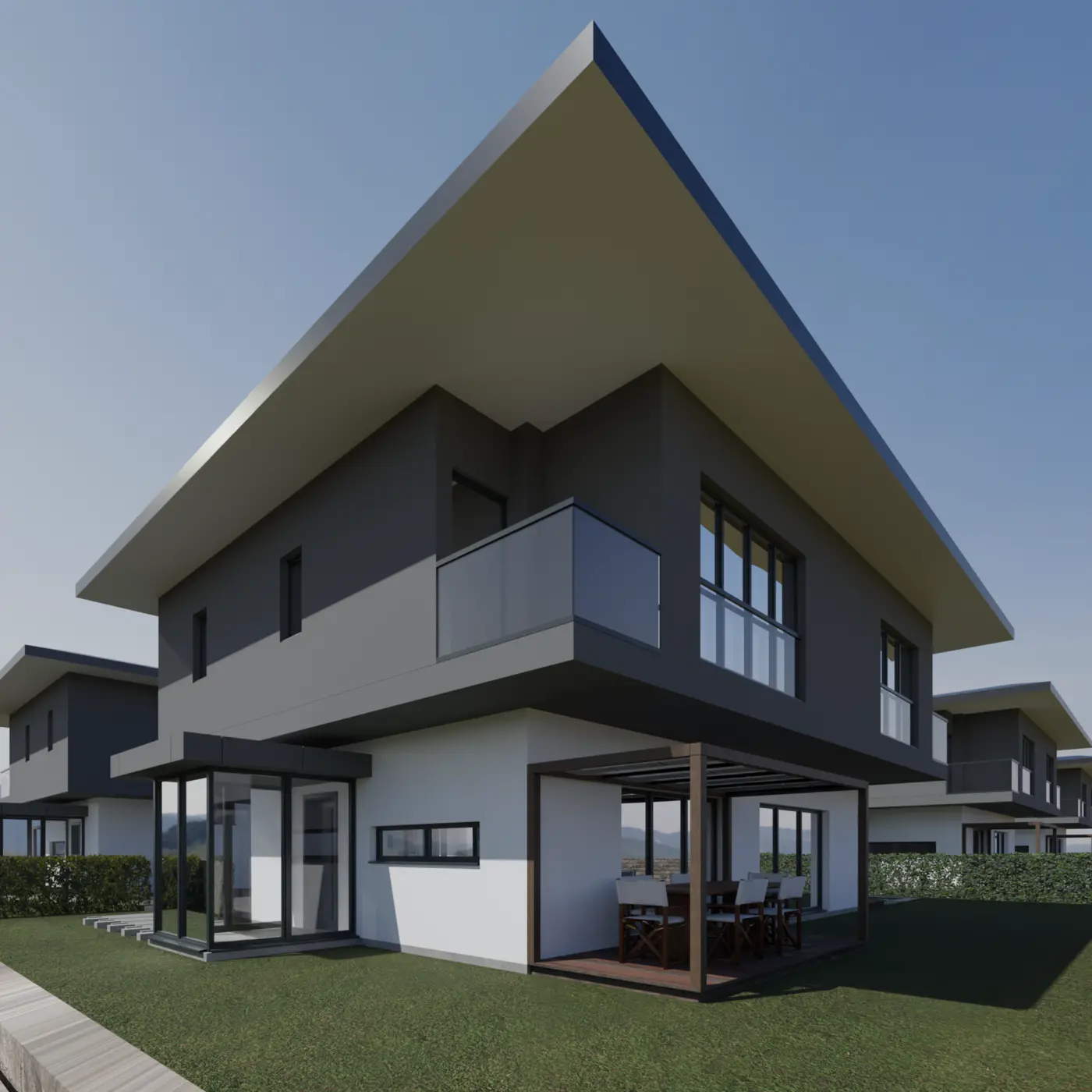 Silivri Arsa 686 Öneri Villa Site Projesi — Interior, exterior and landscape design image 35