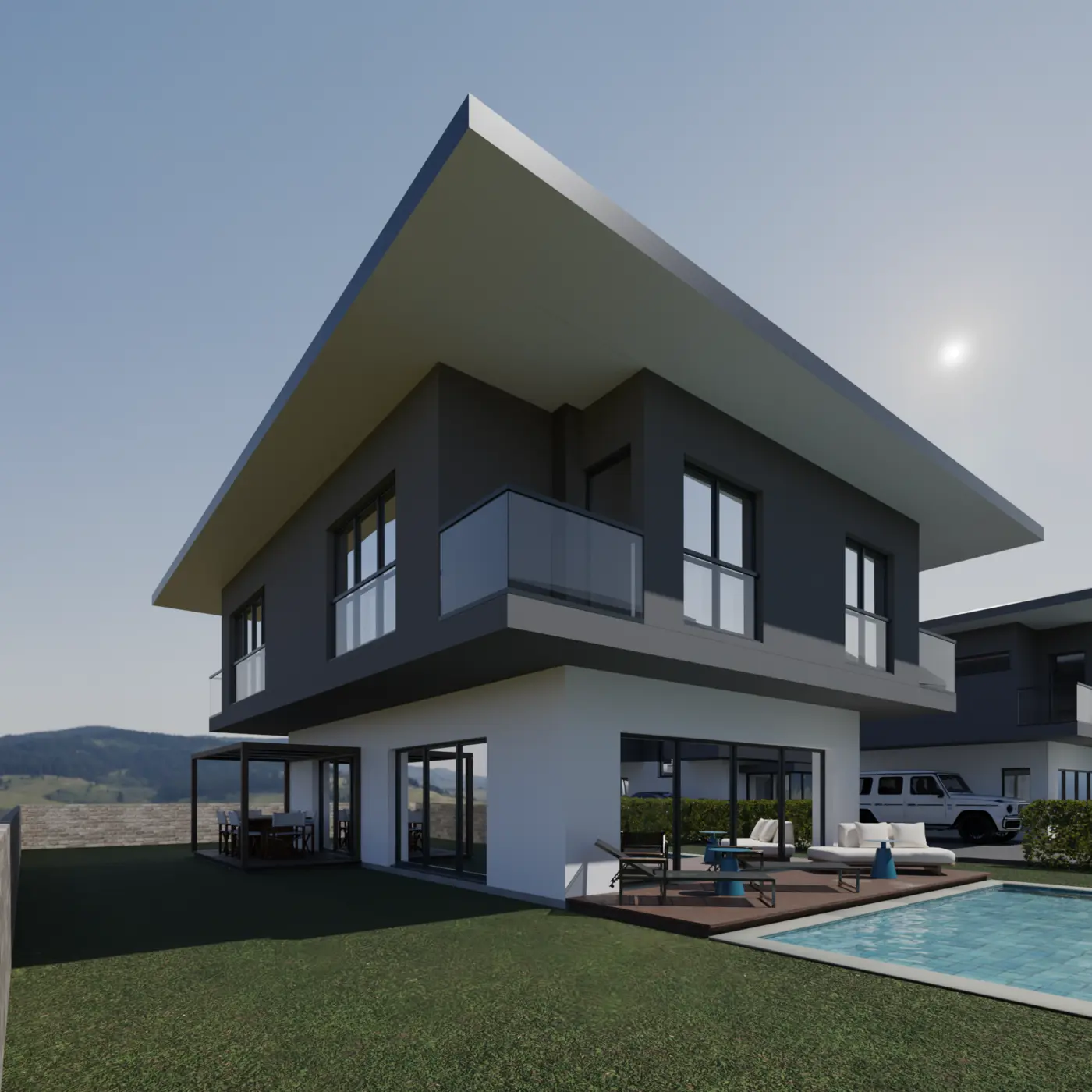 Silivri Arsa 686 Öneri Villa Site Projesi — Interior, exterior and landscape design image 36